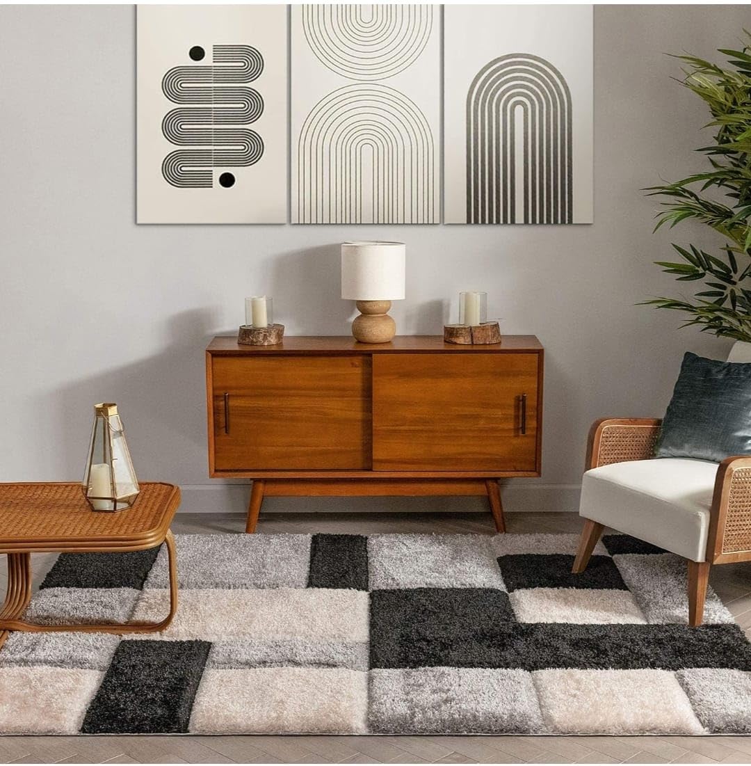 3D Box Beautiful Premium Shaggy Rug/Floor - Mat/Carpet - FYROSTIC CARPET