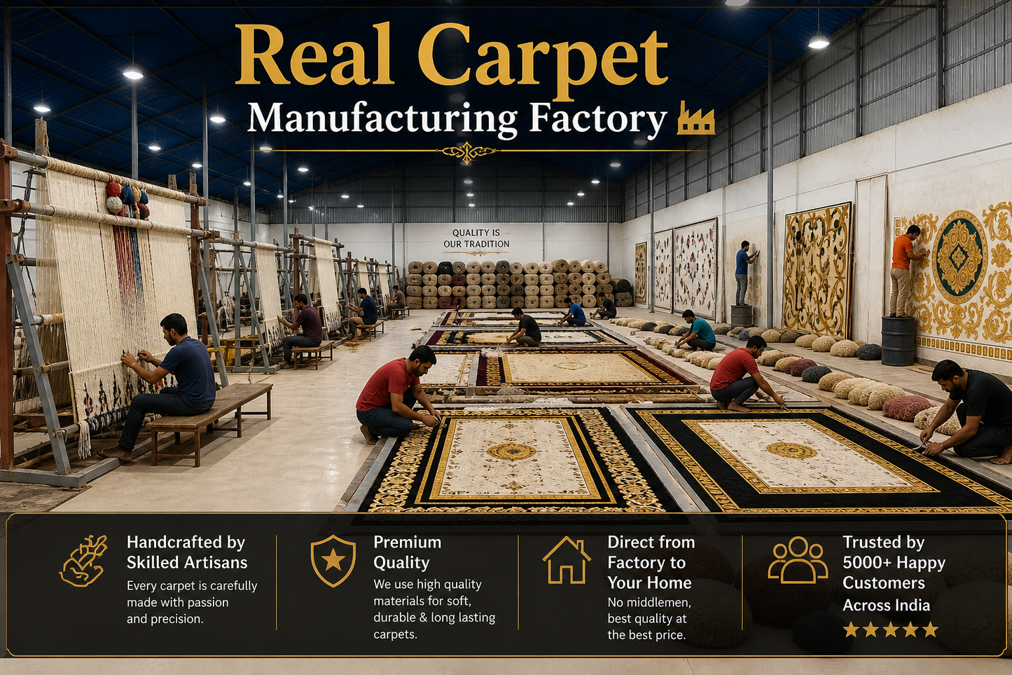 Royal Heritage Premium Carpet | Washable & Non-Slip