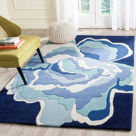 Modern Hand-Tufted Abstract Design Carpet