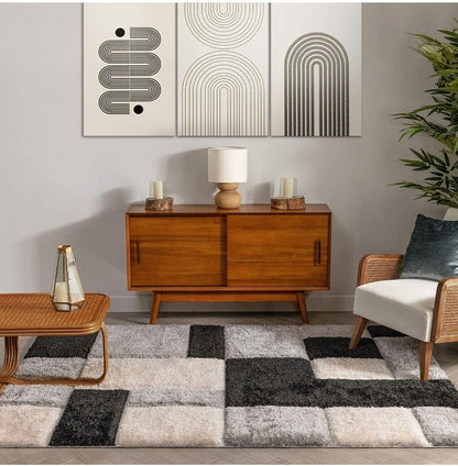 3D Box Beautiful Premium Shaggy Rug/Floor - Mat/Carpet - FYROSTIC CARPET