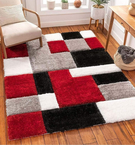 3D Box Beautiful Premium Shaggy Rug/Floor - Mat/Carpet - FYROSTIC CARPET