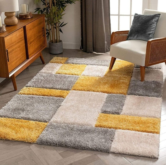 3D Box Beautiful Premium Shaggy Rug/Floor - Mat/Carpet - FYROSTIC CARPET
