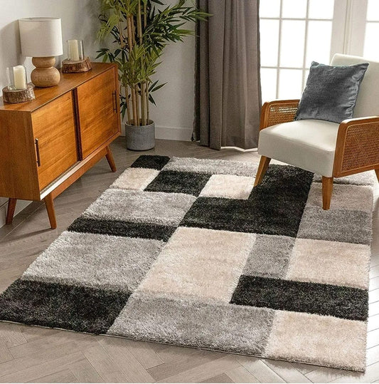 3D Box Beautiful Premium Shaggy Rug/Floor - Mat/Carpet - FYROSTIC CARPET