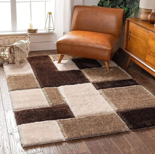 3D Box Beautiful Premium Shaggy Rug/Floor - Mat/Carpet - FYROSTIC CARPET