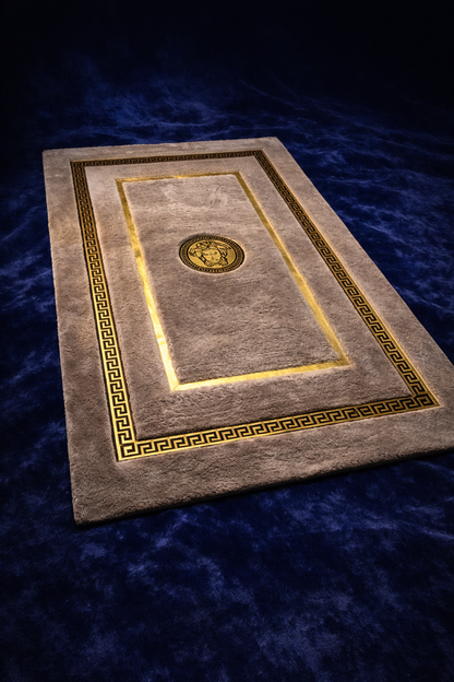 Royal Greek Golden Ivory Premium Rug – Washable & Non-Slip Area Carpet