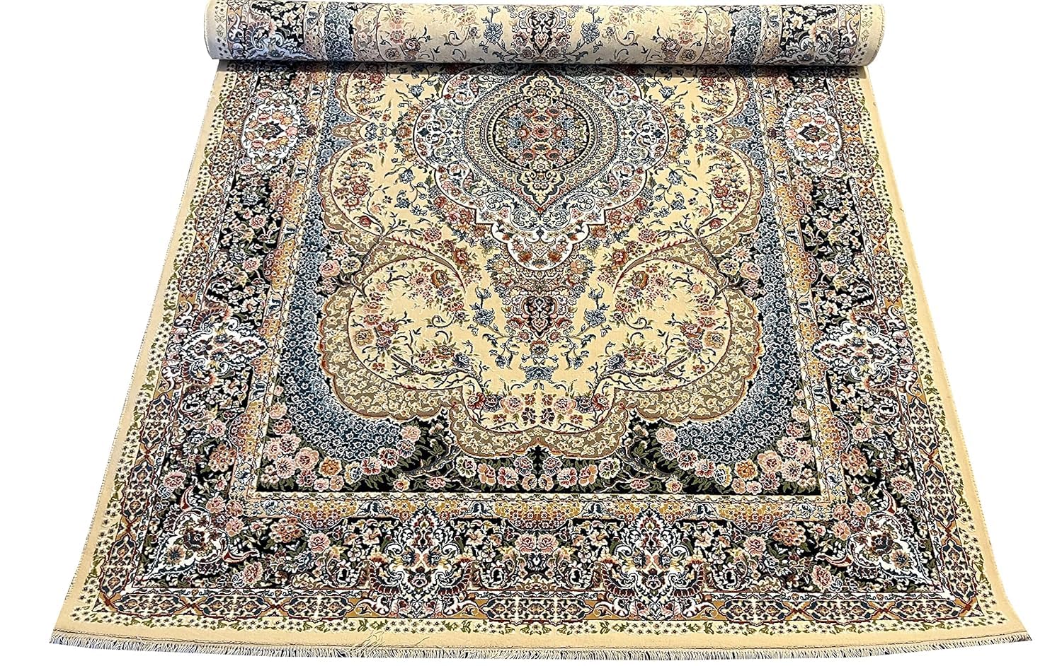 Export Quality Irani Persian Carpet – High - Density Silk Texture, Traditional Royal Design - FYROSTIC CARPET