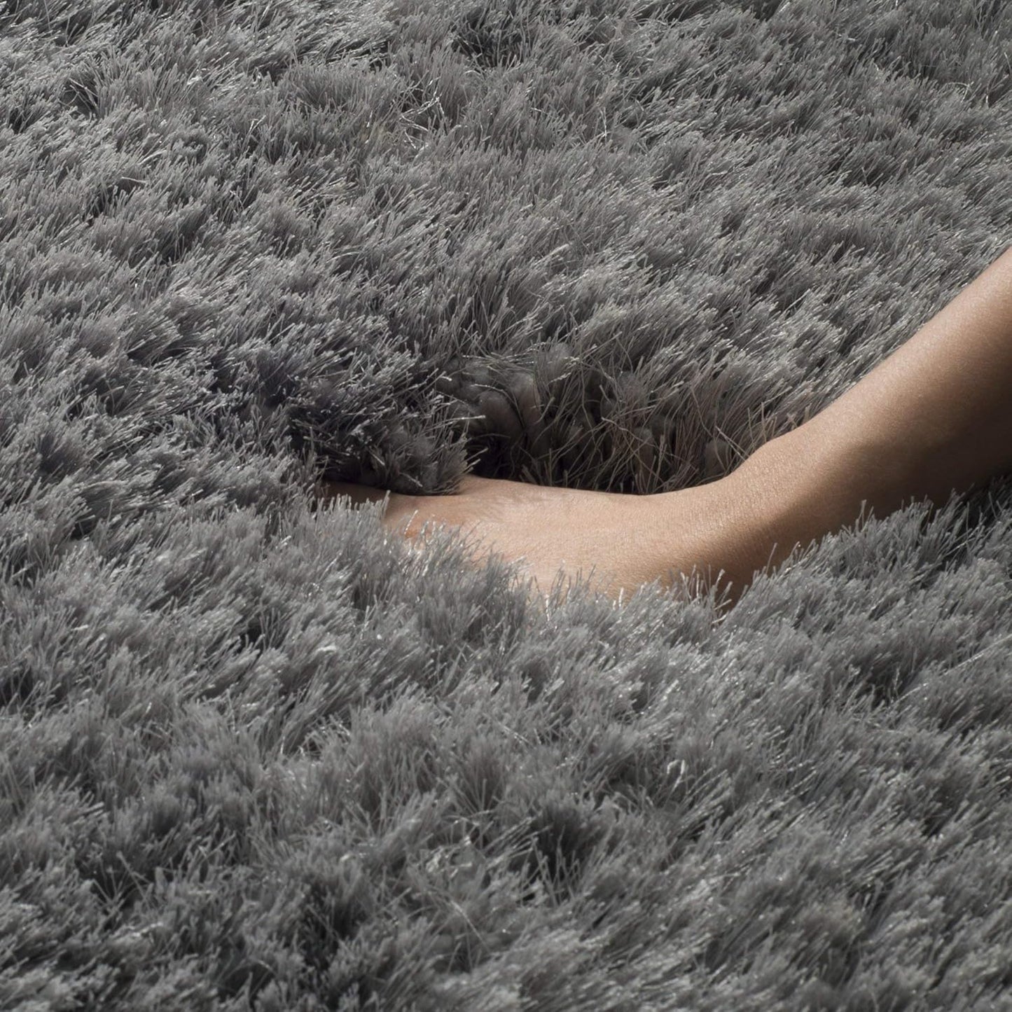 Grey Ultra Premium Shaggy Carpet for Living Room - FYROSTIC CARPET