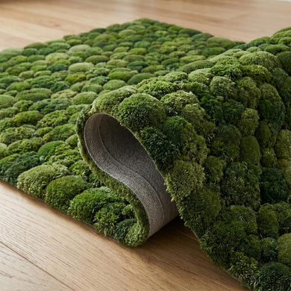 Hand Tufted Moss Ball Rug, Green Abstract Forest Floor Area Rugs