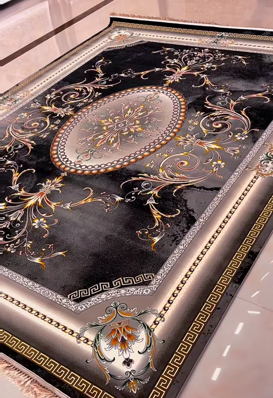Majestic Noir Medallion Carpet