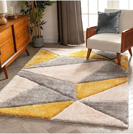 Triangle Beautiful Premium Shaggy Rug/Floor - Mat/Carpet - FYROSTIC CARPET